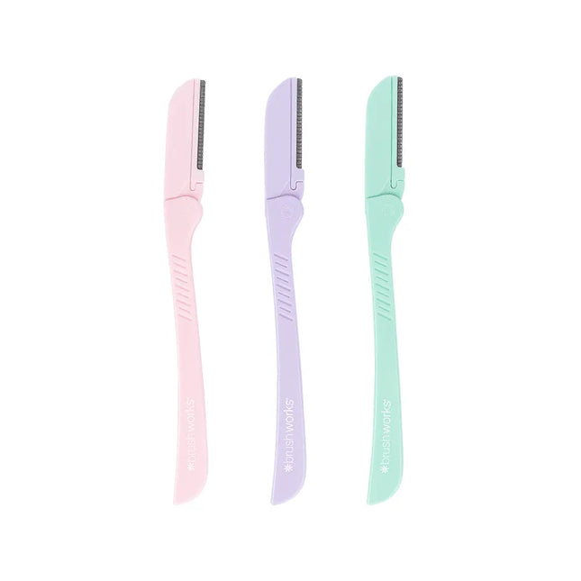 Brushworks Precision Eyebrow Razor Pastel