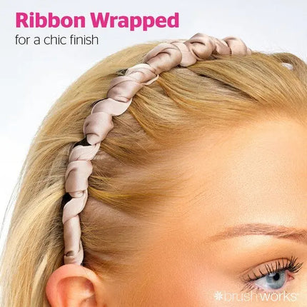 Brushworks Ribbon Zig Zag Headbands 3 Pack