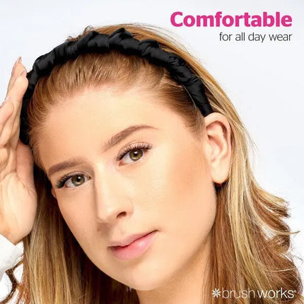 Brushworks Ribbon Zig Zag Headbands 3 Pack