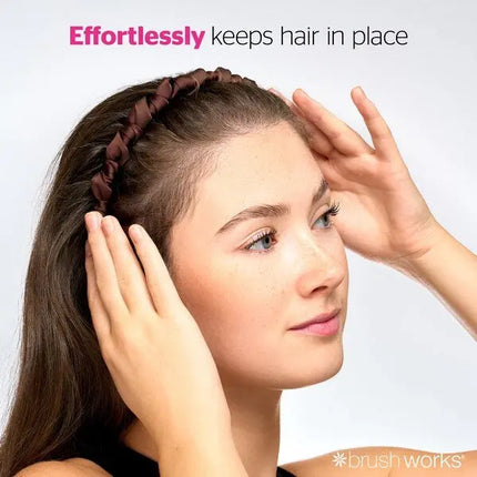 Brushworks Ribbon Zig Zag Headbands 3 Pack