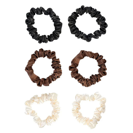Brushworks Skinny Satin Scrunchies