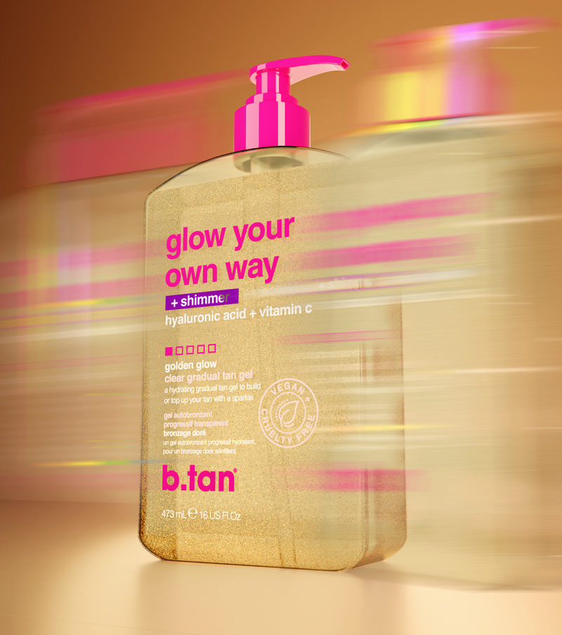 B.tan Glow Your Own Way Shimmer Gradual Self Tan Gel