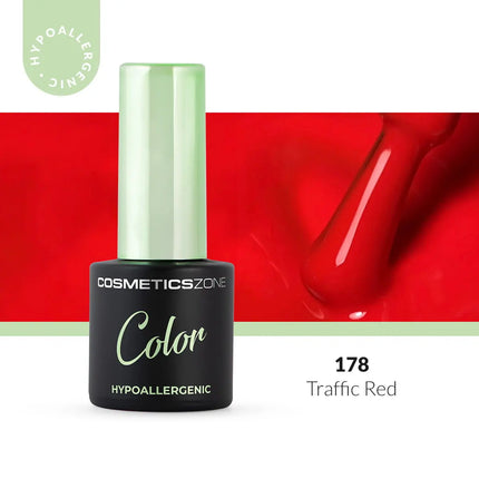 Cosmetics Zone Hypoallergenic Hybrid UV/LED Gel Polish Traffic Red 178