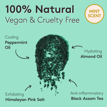 Delhicious Mint Black Tea Body Scrub