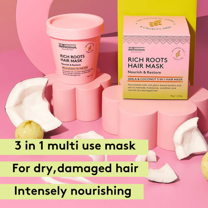 Delhicious Rich Roots 3-in-1 Nourishing Hair Mask Amla & Coconut