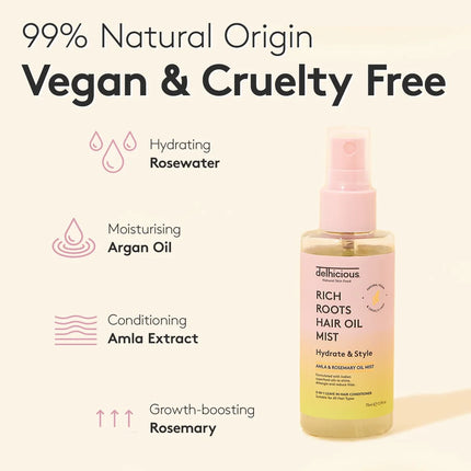 Delhicious Rich Roots 5-in-1 Hair Oil Mist Leave In Conditioner