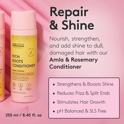 Delhicious Rich Roots Repair & Shine Conditioner Amla & Rosemary