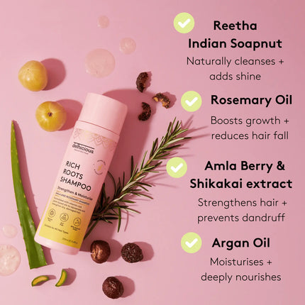 Delhicious Rich Roots Strengthen & Moisturise Shampoo Amla & Rosemary