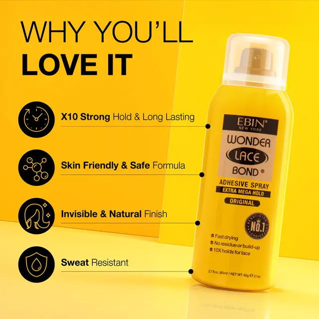 Ebin New York Wonder Bond Spray Mega Yellow 80 ml