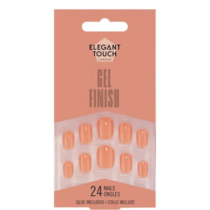 Elegant Touch Gel Finish Apricot Crush Nails