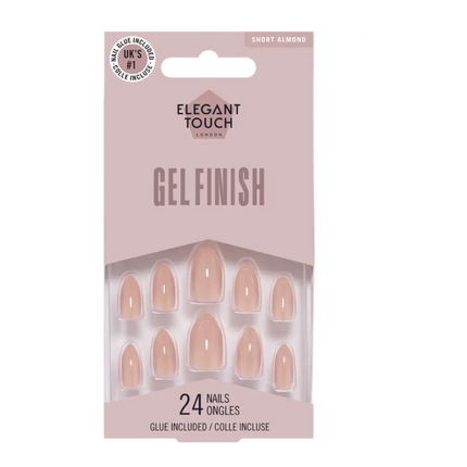 Elegant Touch Gel Finish Blush Suede Nails