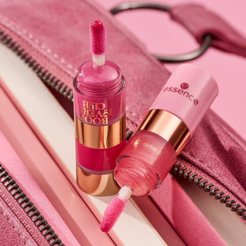 Essence Book Lovers Club Chapter Lipgloss 01 Chapter: Drama Queen, set van vier stapelbare lipglossen