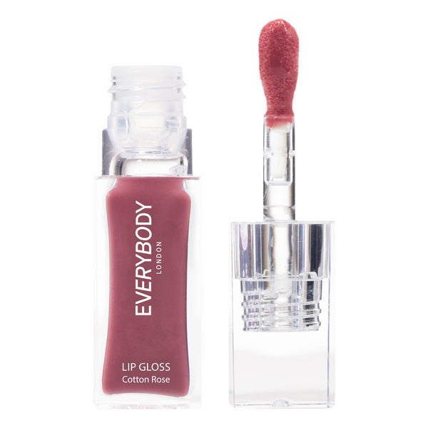 Everybody London Lip Gloss Cotton Rose, hydraterende lipgloss met glossy finish