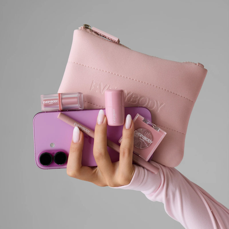 Everybody London Pink & Go! Mini Beauty Bag, compact roze make-uptasje, foto 2 van 4