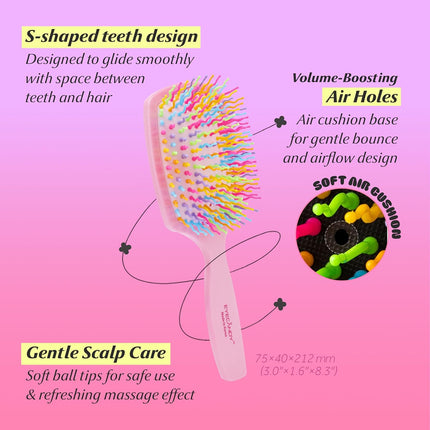 Eyecandy Rainbow Volume S Paddle Brush Melon Green