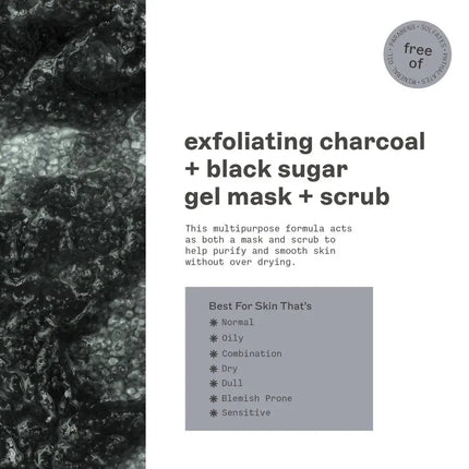 Freeman Gel Mask Scrub Charcoal And Black Sugar Purify