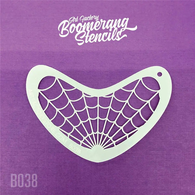 Fusion Body Art Boomerang Face Paint Stencil By Art Factory Spider Web