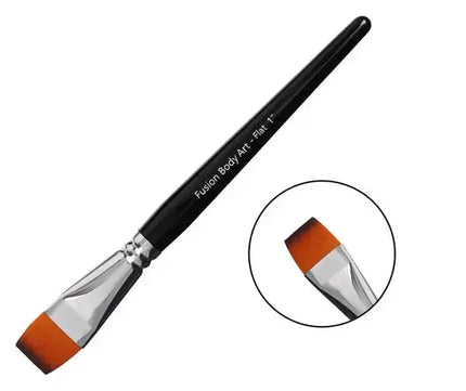 Fusion Body Art Professional Face Paint Brush 1 Inch Flat