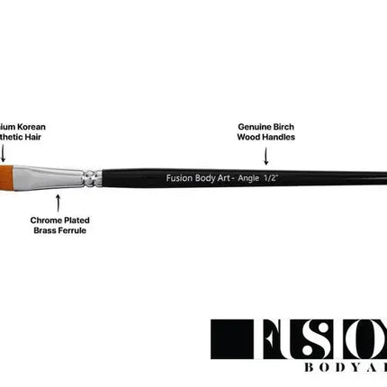 Fusion Body Art Professional Face Paint Brush 1/2 Inch Angle
