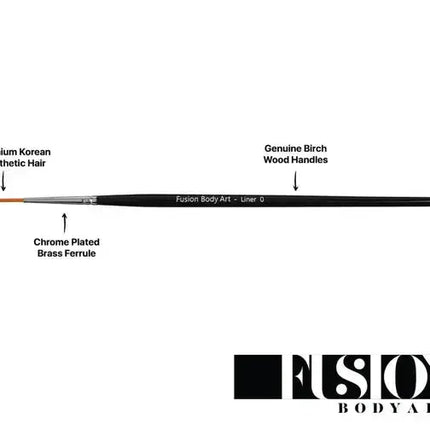 Fusion Body Art Professional Face Paint Brush Liner 0