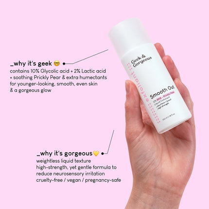 Geek & Gorgeous Smooth Out 12% AHA + Prickly Pear Liquid Exfoliant