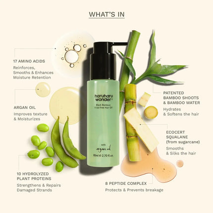 Haruharu Wonder Black Bamboo Frizz-free Hair Oil
