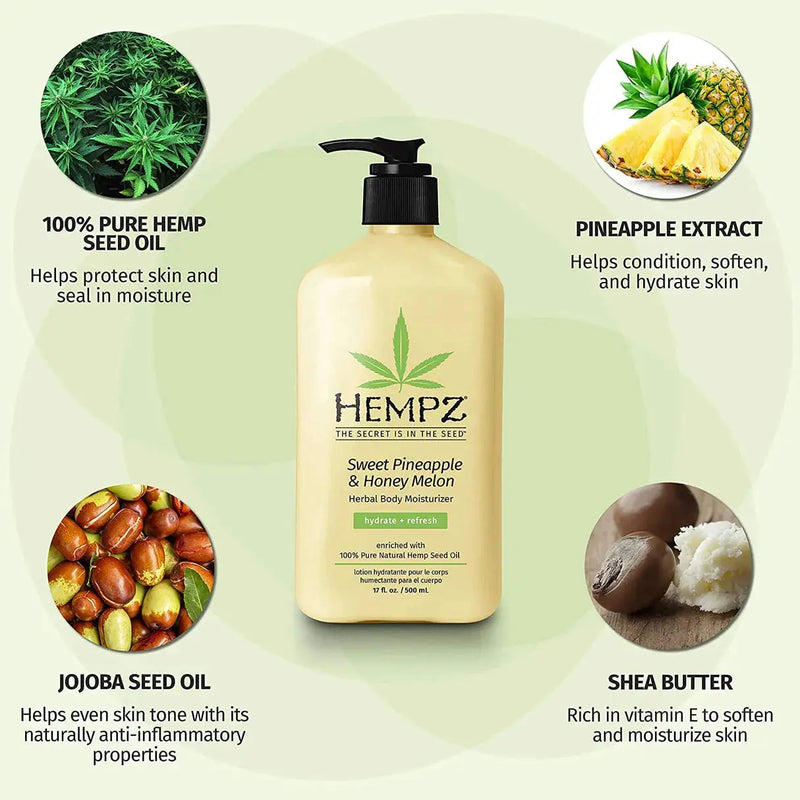 Hempz Sweet Pineapple & Honey Melon Herbal Body Moisturizer 500 ml.