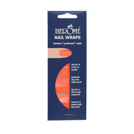Herôme Nail Wraps Neon Tangerine