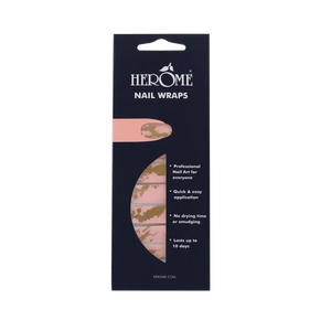 Herôme Nail Wraps Pink & Gold Marble