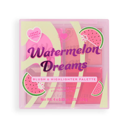 I Heart Revolution Watermelon Dreams Blush & Highlighter Quad