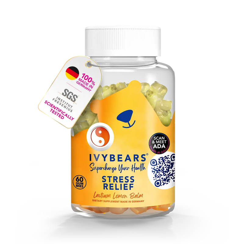Ivy Bears Stress Relief, gummies met citroensmaak voor ontspanning