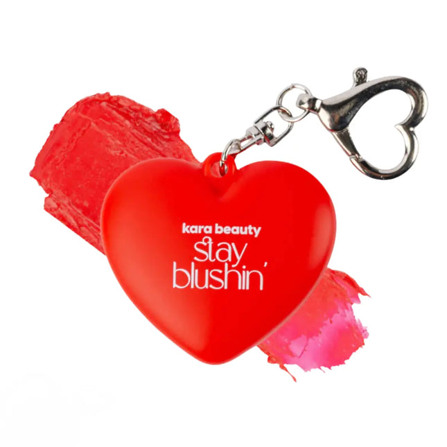 Kara Beauty Stay Blushin! Lip and Cheek Cream Blush Keychain Berry Red