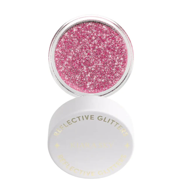 Kiara Sky Reflective Glitter Flirty Flamingo