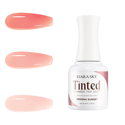 Kiara Sky Tinted Rubber Top Coat Sedona Sunset