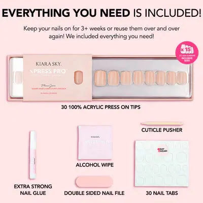 Kiara Sky xPress Pro Press-on Nails Plane Jane
