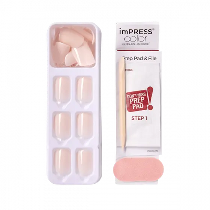 Kiss Impress Color Press-On Nails Point Pink