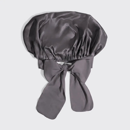 Kitsch Adjustable Oversized Satin Bonnet Charcoal