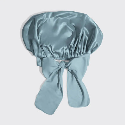 Kitsch Adjustable Oversized Satin Bonnet Haze Blue