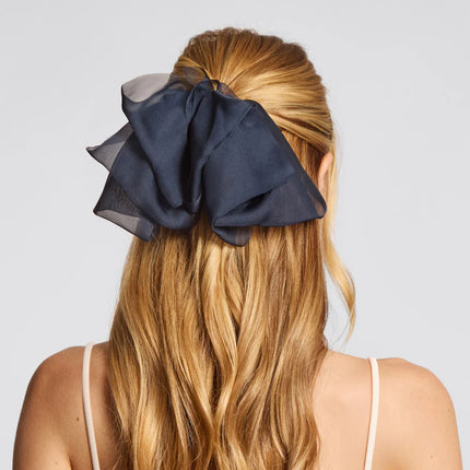 Kitsch Chiffon Bow Hair Clip Blue Orchid