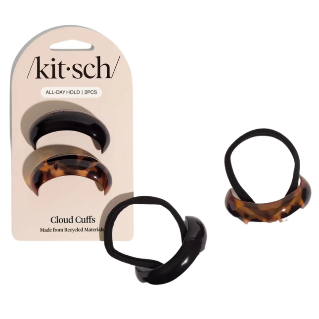 Kitsch Cloud Cuffs Black & Tort Medium