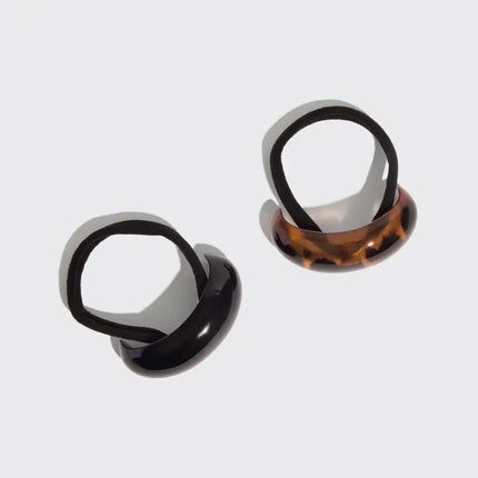 Kitsch Cloud Cuffs Black & Tort Medium