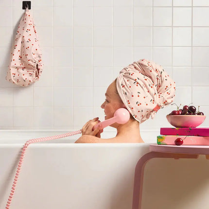 Kitsch Kitsch XL Hair Towel Wrap Cherry Print