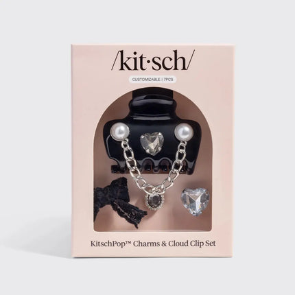 Kitsch KitschPop Charms & Cloud Clip Set Vintage Black