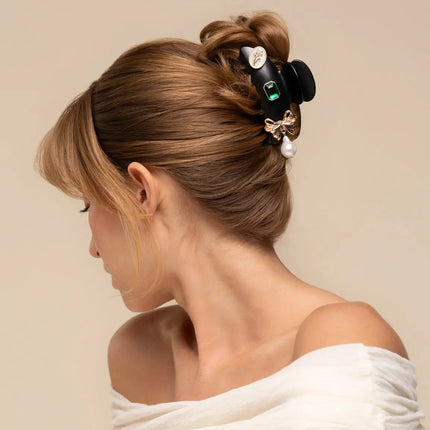 Kitsch KitschPop Charms & Curved Claw Clip Set Vintage Black