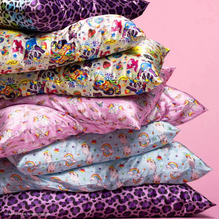 Kitsch Lisa Frank Satin Pillowcase Rainbow Leopard