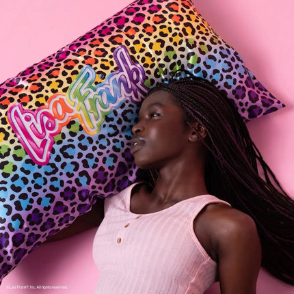 Kitsch Lisa Frank Satin Pillowcase Rainbow Leopard King