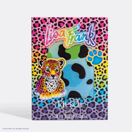 Kitsch Lisa Frank Satin Pillowcase Rainbow Leopard King