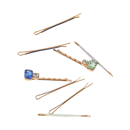 Kitsch Metal Cloud & Gem Pins Set Garden Bouquet