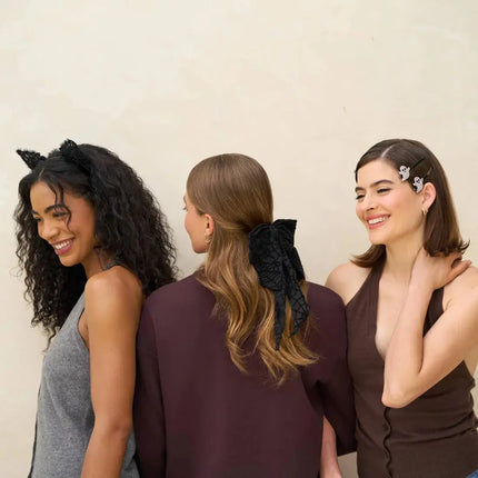 Kitsch Oversized Bow Hair Clip Spiderweb