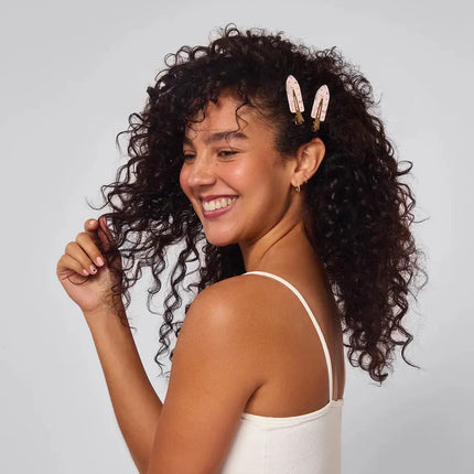 Kitsch Recycled Plastic Creaseless Clips 4pc Set Cherry Print